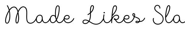 Made Likes Slab font preview